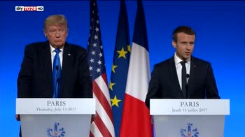 Trump in Francia, l'incontro con il presidente Macron