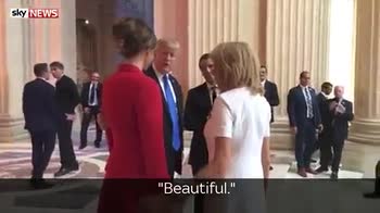 Trump praises French First Lady's 'good shape'