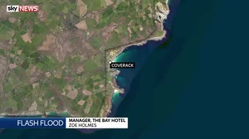 Two rescued after major flooding in Cornwall