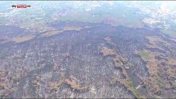 Emergenza incendi, Sky Tg24 sorvola Vesuvio