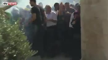 Unrest in Jerusalem as stun grenades are fired