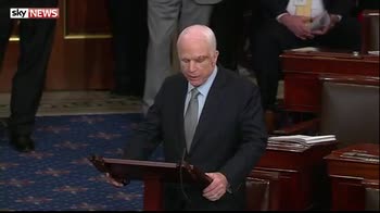 Applause as McCain votes down Obamacare repeal