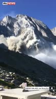 Watch: Avalanche in Swiss Alps