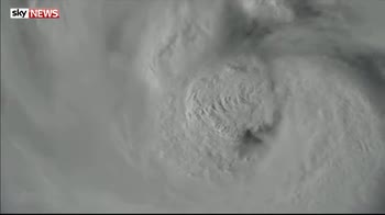 Hurricane Harvey filmed from space station