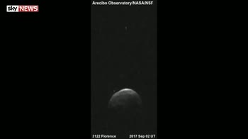 Satellite video of asteroid's close encounter