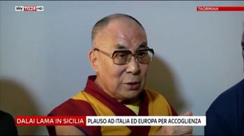 Dalai Lama a Taormina, plauso a Italia per accoglienza