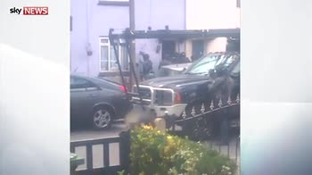 Armed police outside Sunbury home