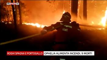 Ophelia provoca incendi e morti in Spagna e Portogallo