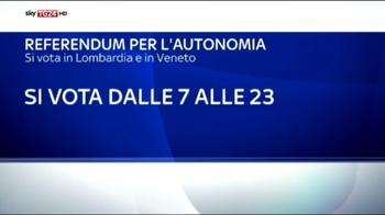 Referendum, si vota in Lombardia e Veneto dalle 7 alle 23