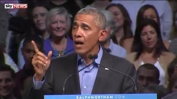 Obama hit's out at Trump division