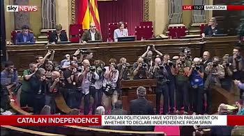 Catalan government votes for independence