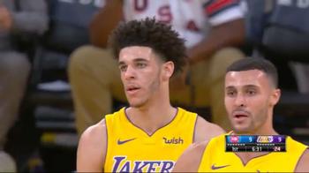 NBA, assist di tocco per Lonzo Ball contro i Pistons