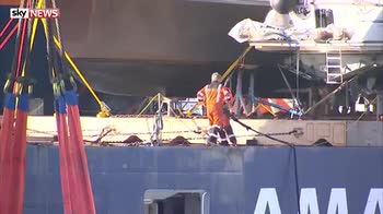 Replica 67m long U-boat is placed in French harbour