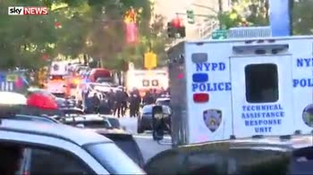 Scene of New York vehicle and shooting incident