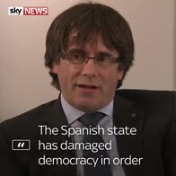 Puigdemont's democracy plea