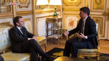 Renzi a Parigi da Macron per rilanciare l'Europa