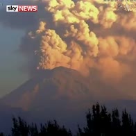 Volcano eruption sees smoke fill the air