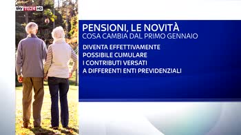 Pensioni tutte le novità dal primo gennaio