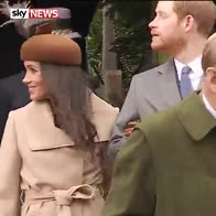 Meghan curtsies for the Queen