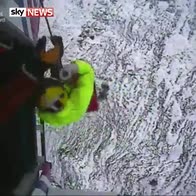 Ice-trapped climbers airlifted to safety