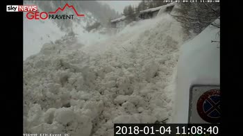 Zermatt avalanche captured by webcam