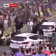 Pope comes to aid of officer