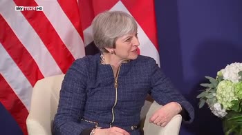Davos 2018, Trump a colloquio con Theresa May