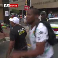 Fighting in Johannesburg streets