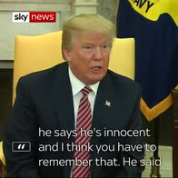 Trump: Porter 'says he's innocent'