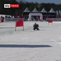 World's First Robot Skiing Competition
