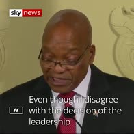 The moment Zuma quits as leader