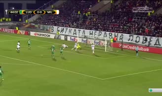 Il gol di Cutrone contro il Ludogorets