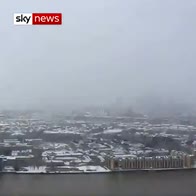 Time-lapse of snowfall in London