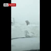 Snow in Trefil, South Wales: Video: Chris Pearse