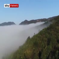 Magnificent sea of clouds in China