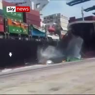 Cargo ships collide in Pakistan