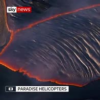 Lava slides down from Hawaii volcano