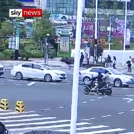 Runaway Ox stuns Chinese motorists