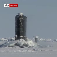 British sub bursts through Arctic ice