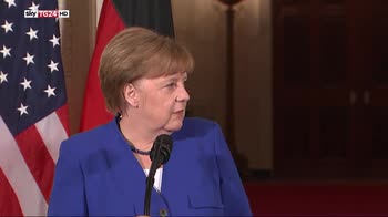 Merkel Macron e May, stop a dazi Usa o Ue reagirà