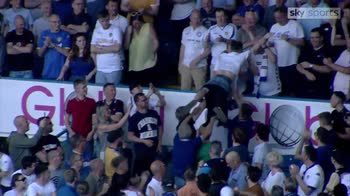 Leeds fan crowd surfs!