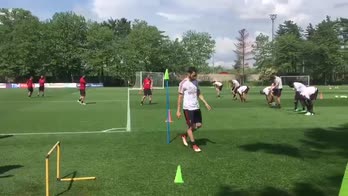 Milan, allenamento in vista della finale con la Juve