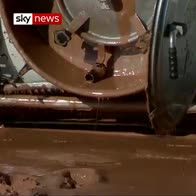 Lorry crash spills tonnes of liquid chocolate