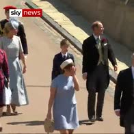 Royal Family members arrive at wedding
