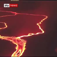 Drone footage shows Hawaii lava flows