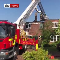Roof destroyed by lightning in Essex