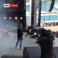 Dave Grohl falls off stage...again?