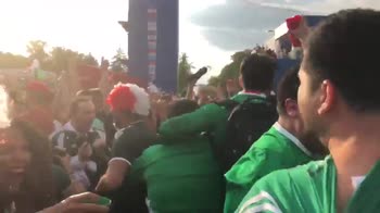 Il Messico segna, la fan zone di Mosca esplode di gioia