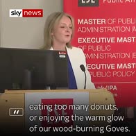 Truss jokes about 'wood-burning' Gove