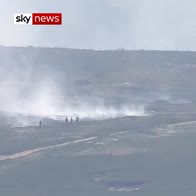 Army and fire services tackle moor fire
